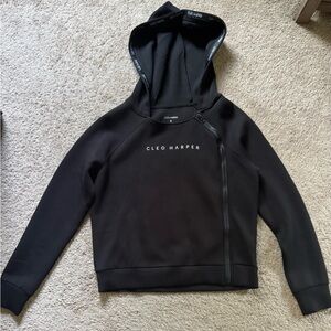 Cleo Harper Classic Black Zip-Up jacket